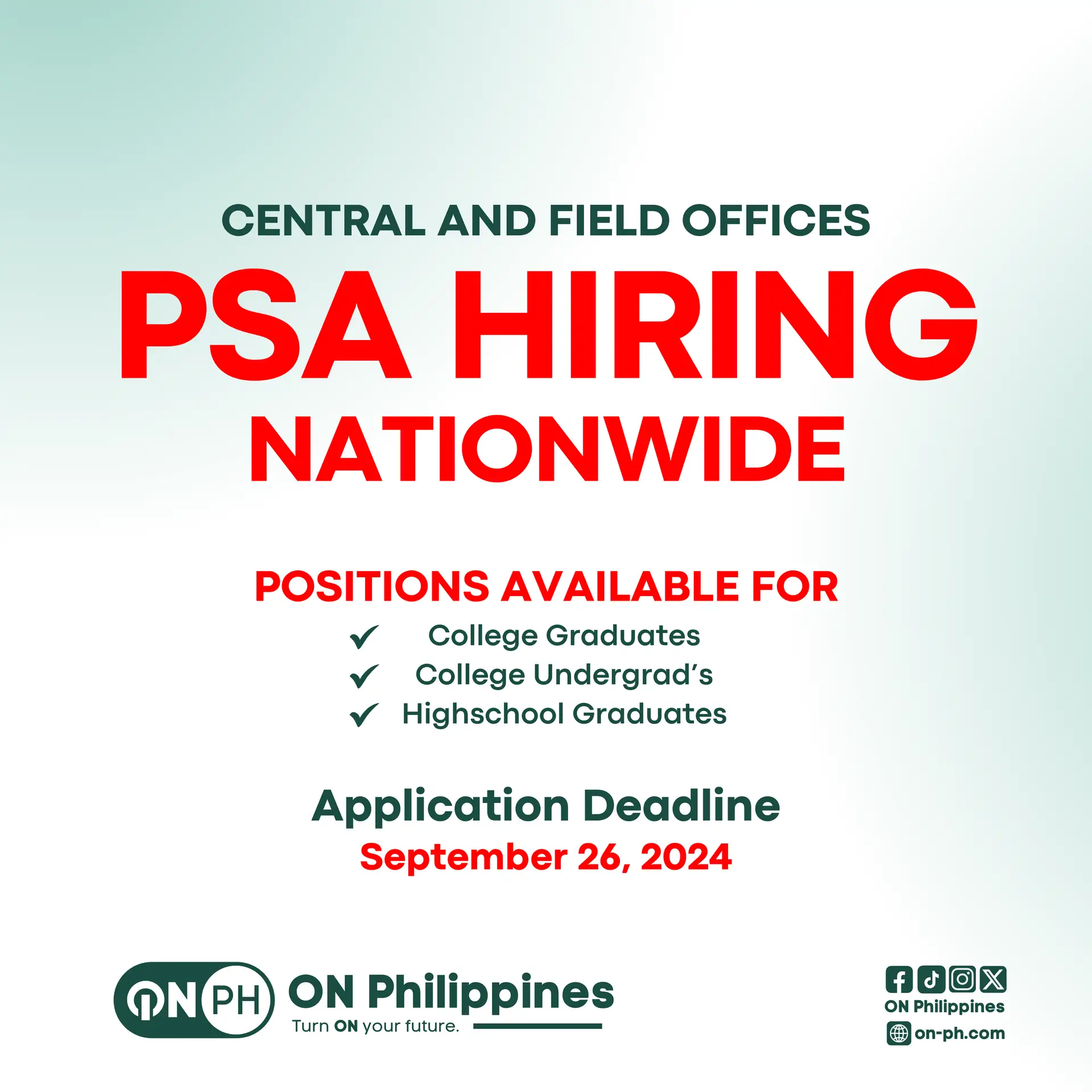 PSA Hiring 2024 Nationwide – Apply Now